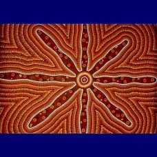 Aboriginal Art Canvas - R Shaw-Size:86x100cm - A